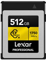 Lexar 512GB Professional Type B 1750MBs Gold CFexpress Card