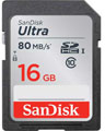 Sandisk 16GB Ultra 80MBs SDHC Card