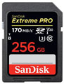Sandisk 256GB Extreme Pro 170MBs SDXC Card