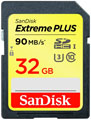 Sandisk 32GB Extreme Plus 90MB/s UHS-I SDHC Card