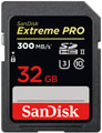 Sandisk 32GB Extreme Pro 300MBs SDHC Card