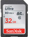 Sandisk 32GB Ultra 80MBs SDHC Card