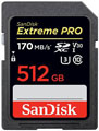 Sandisk 512GB Extreme Pro 170MBs SDXC Card