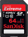 Sandisk 64GB Extreme 45MBs Class 10 UHS-I SDXC Card