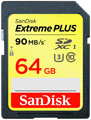 Sandisk 64GB Extreme Plus 90MB/s UHS-I SDHC Card
