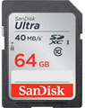 Sandisk 64GB Ultra 40MBs SDXC Card