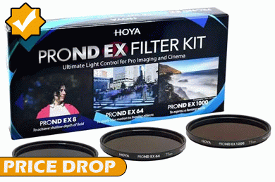 Price Drop on the Hoya 62mm PRO ND EX Neutral Density Filter KIT (8/64/1000)