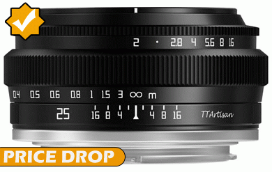 Price Drop on the TTArtisan 25mm f2 (Fuji X-Mount) Lens
