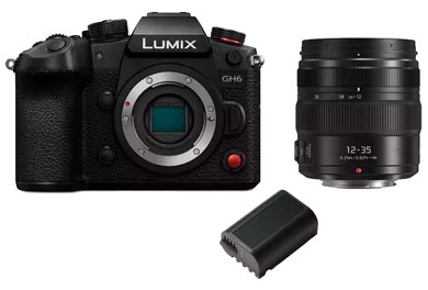 Compare Prices on the Panasonic Lumix GH6 Camera with 12-35mm Lens And Battery Kit