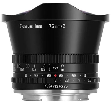 Compare Prices on the TTArtisan 7.5mm f2 Fisheye (Nikon Z Mount) APS-C Lens