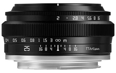 Compare Prices on the TTArtisan 25mm f2 (Sony E Mount) APS-C Lens