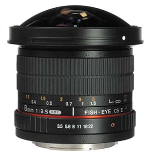 Compare Prices on the Samyang 8mm f3.5 IF UMC Fish-eye CS II (Sony E Mount) Lens