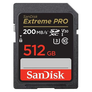 Compare Prices on the Sandisk 512GB Extreme Pro 200MBs SDXC Card