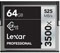 Lexar 64GB 3500x 525MBs Professional Cfast 2.0 Card best UK price